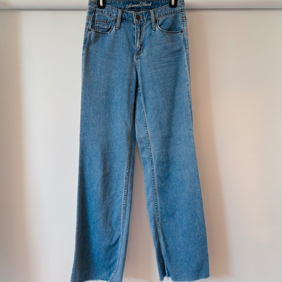 Universal Thread Denim - Universal Thread High Rise Wide Leg Jeans with Raw Hem